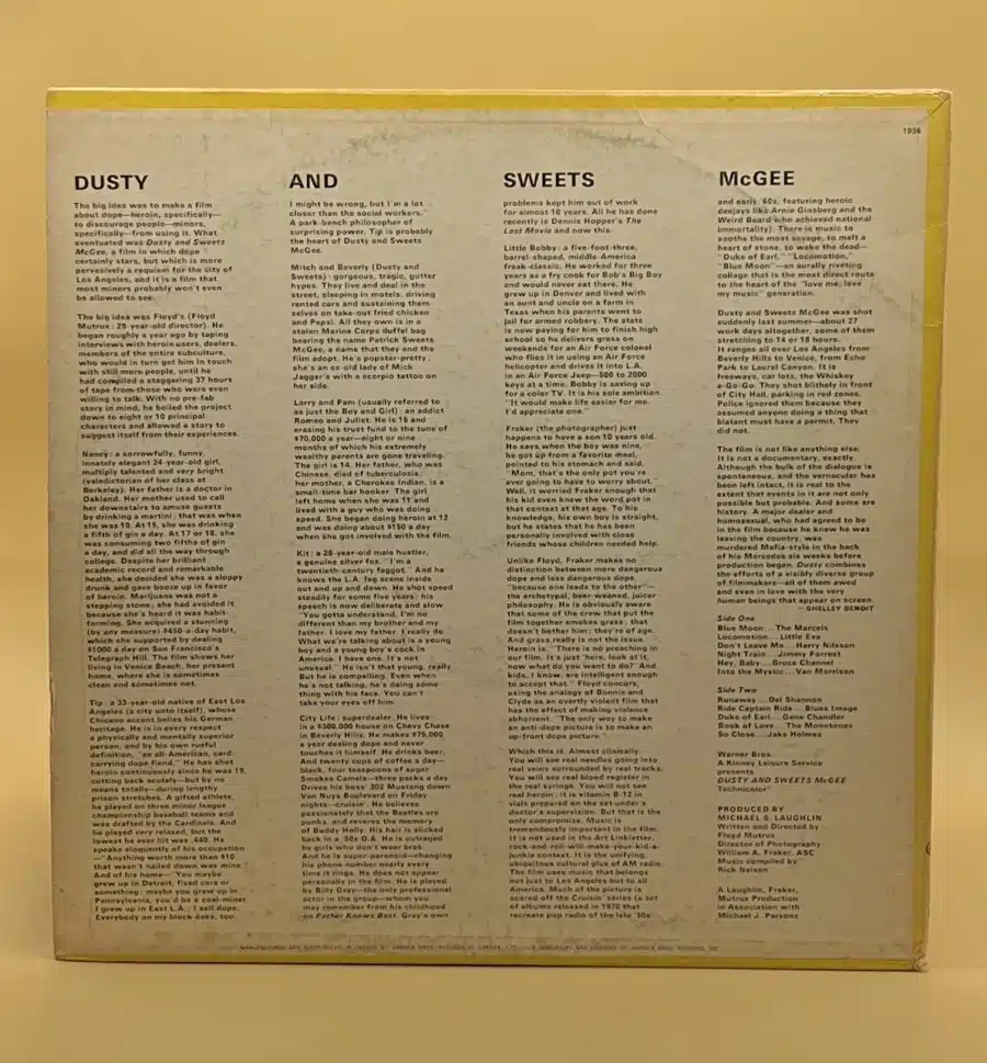 Dusty and Sweets McGee (Music From the Motion Picture)  **Used Vinyl LP** - Image 3