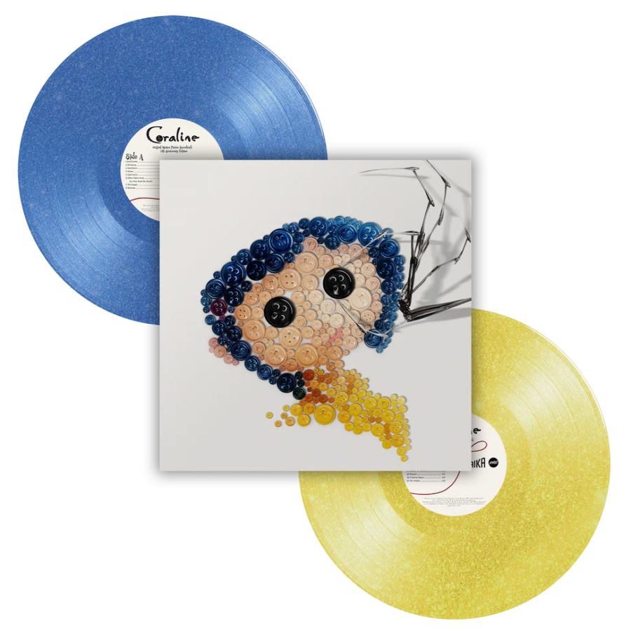 Coraline - Original Motion Picture Soundtrack 2LP Blue and Yellow Vinyl (15th Anniversary Edition) - Image 2
