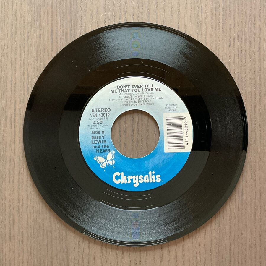Huey Lewis and the News - Stuck With You / Don't Ever Tell Me That You Love Me **Used 7-Inch** - Image 4