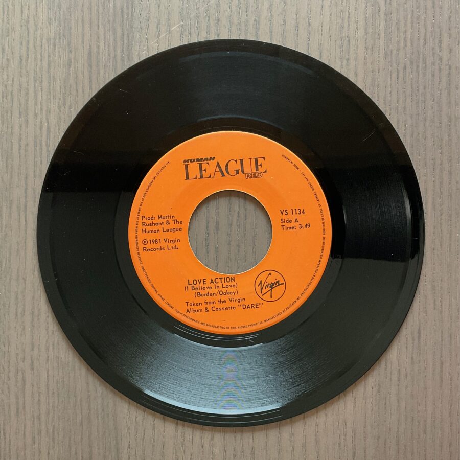 The Human League - Love Action (I Believe In Love) / Hard Times **Used 7-Inch** - Image 2