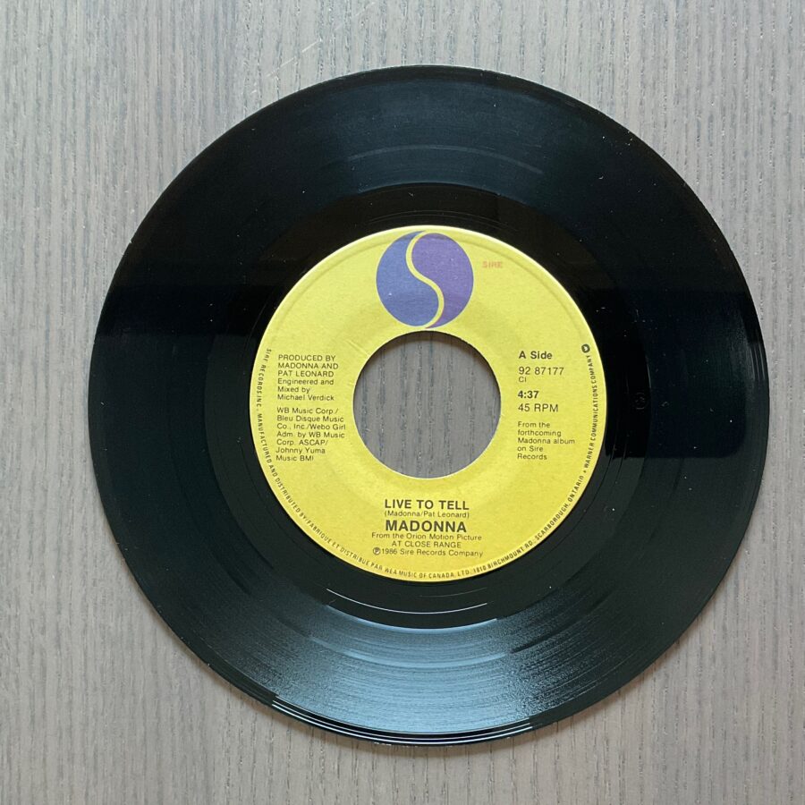 Madonna - Live to Tell **Used 7-Inch** - Image 3