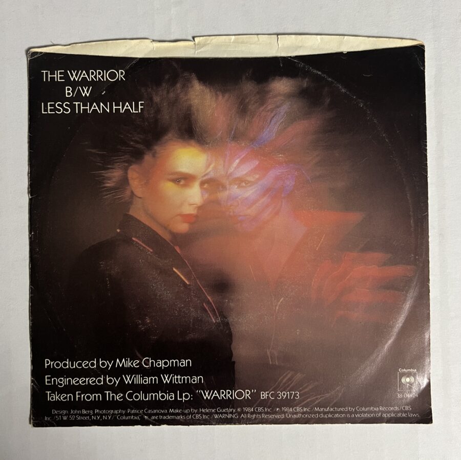 Scandal feat. Patty Smyth - The Warrior / Less Than Half   **Used 7-inch** - Image 4