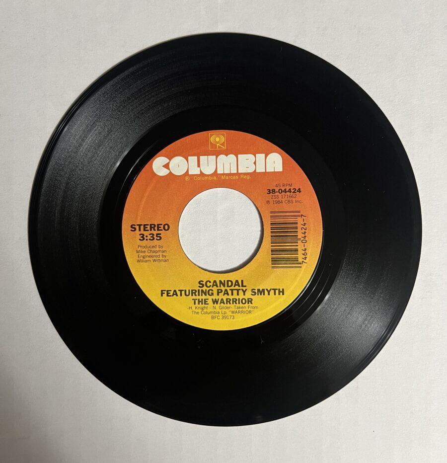 Scandal feat. Patty Smyth - The Warrior / Less Than Half   **Used 7-inch** - Image 2