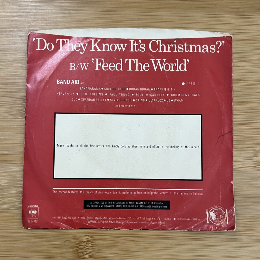 Band Aid - Do They Know It's Christmas? / Feed The World  **Used 7-inch** - Image 4