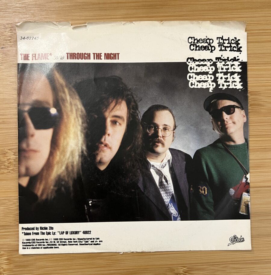 Cheap Trick - The Flame / Through The Night **Used 7-inch** - Image 2