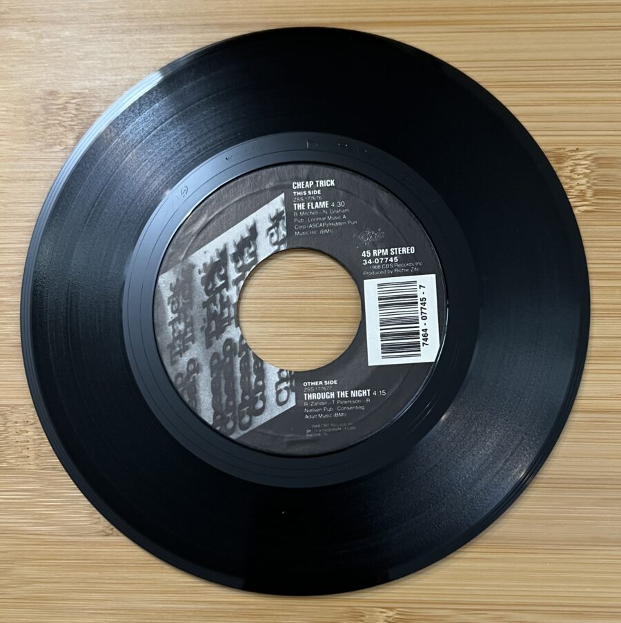 Cheap Trick - The Flame / Through The Night **Used 7-inch** - Image 4