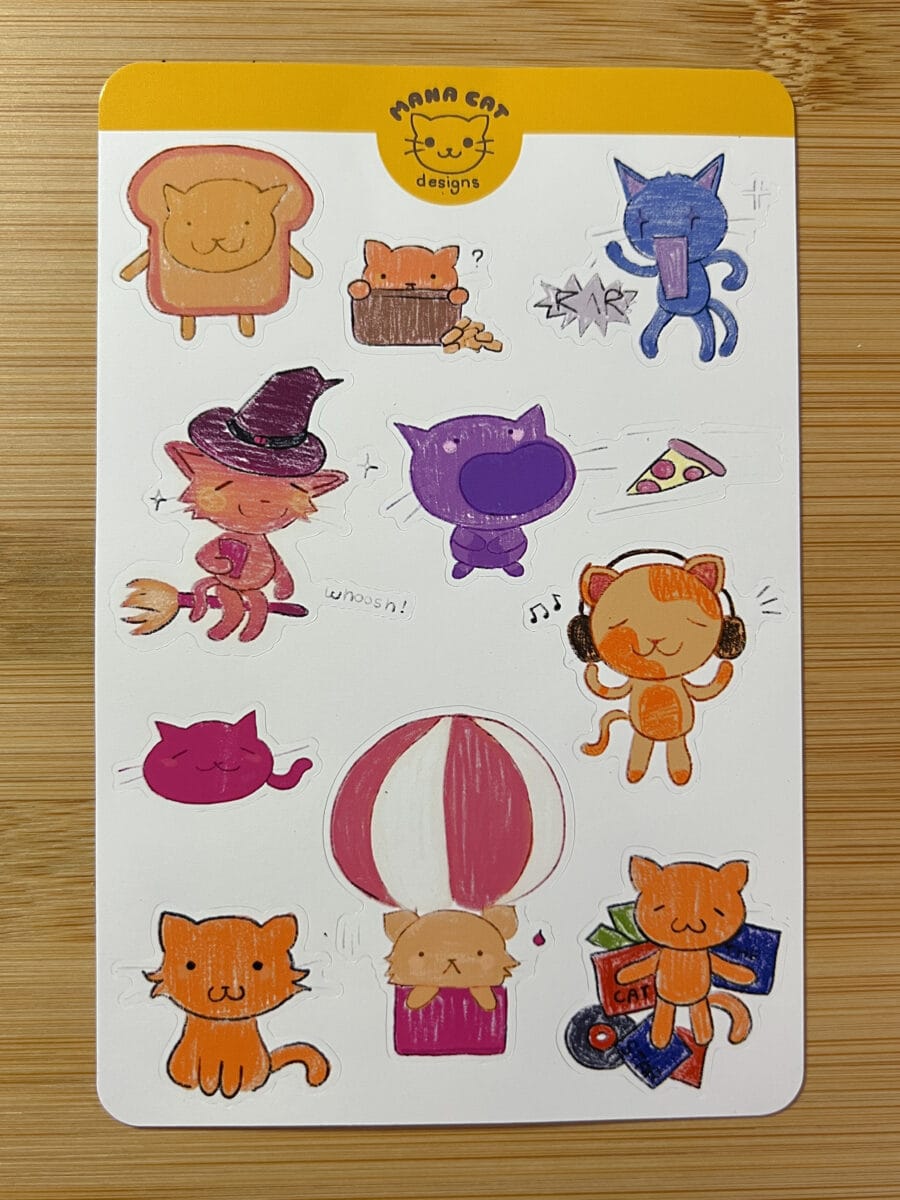 Mana Cat Sticker Sheets
